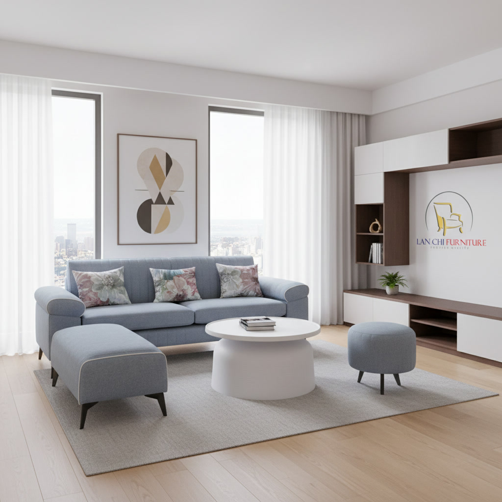 BỘ SOFA HIỆN ĐẠI BÁNH Ú VẢI BỐ Signature